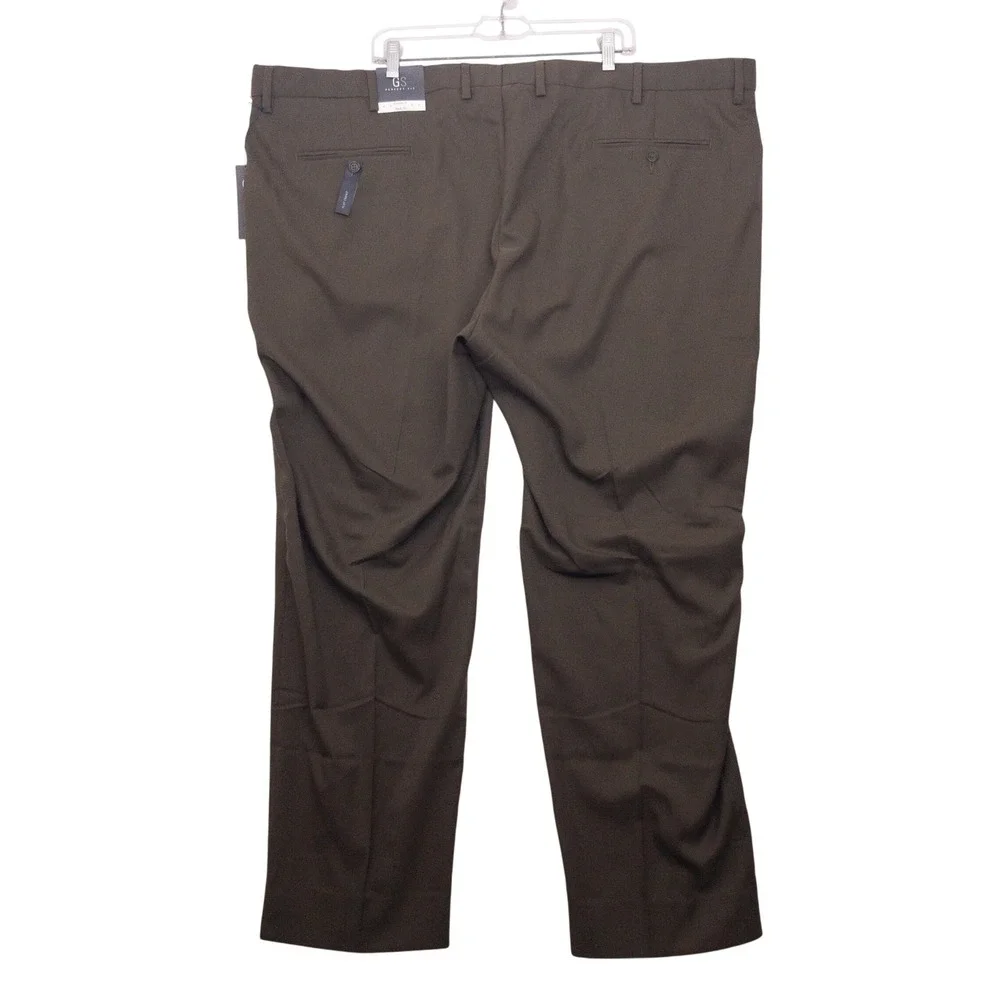 GS Perfect Fit Dress Pants Mens Size 54/32 Olive Green Alterable Trousers New